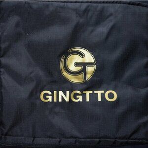 GINGTTO Black Zippered Pouch Travel Organizer Bag with Compartments | Compact Ut
